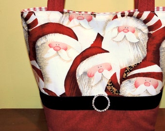 Christmas Purse "Hip Santa~ HoHoHo" Santa Purse, Holiday Purse- made to order I do not keep an inventory