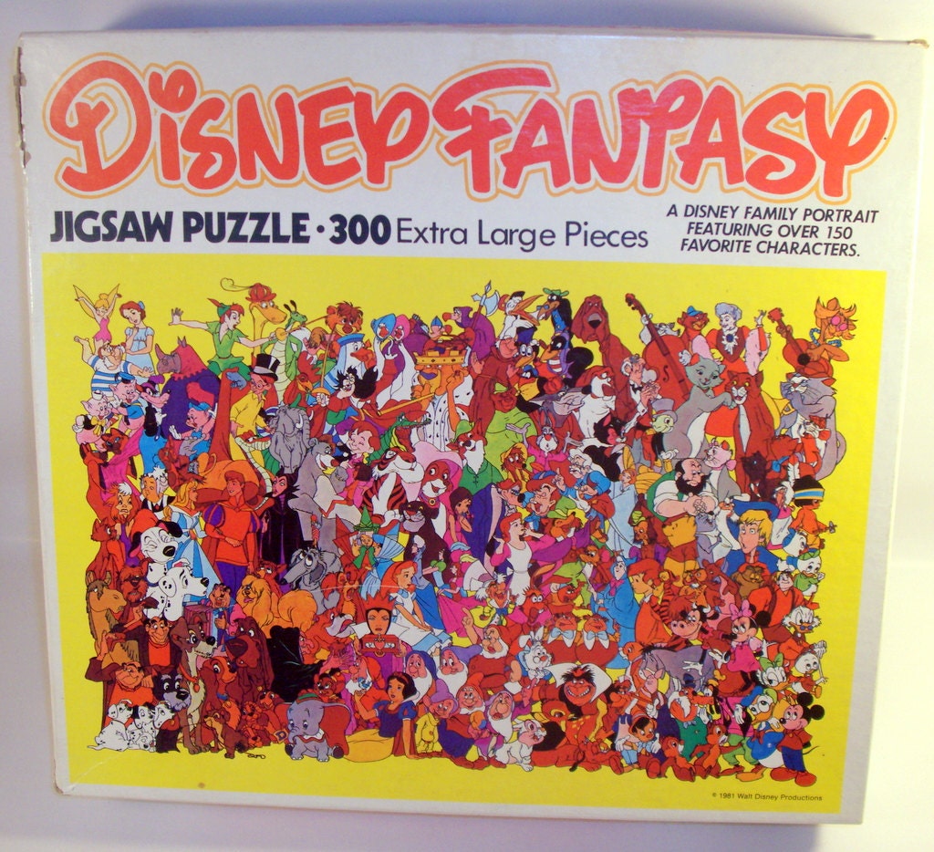 Vintage DISNEY Fantasy Jigsaw Puzzle / 300 Pieces / Over 150