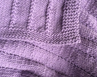 Easy Knit Baby Blanket PATTERN PDF File