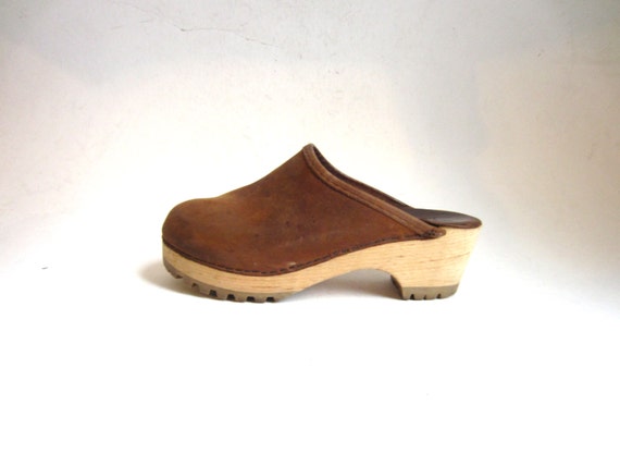 Italian Leather Clogs Slide On Leather By Cupidandpsycheltd