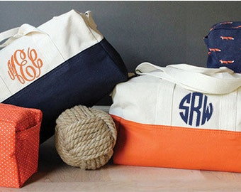 Personalized Canvas Duffle Bag - Monogrammed Overnight Bag - Personal Travel Bag - Small Duffle Perfect For Short Trips