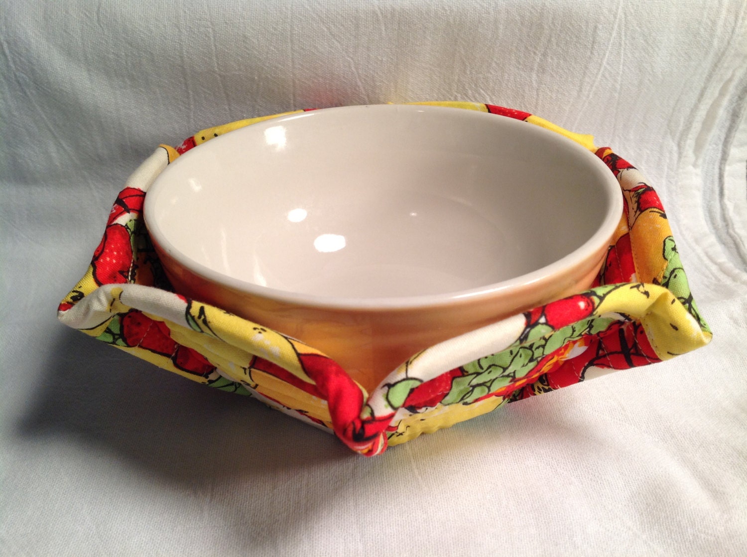 Microwave Bowl Cozy PDF Sewing Pattern and Tutorial Quilted