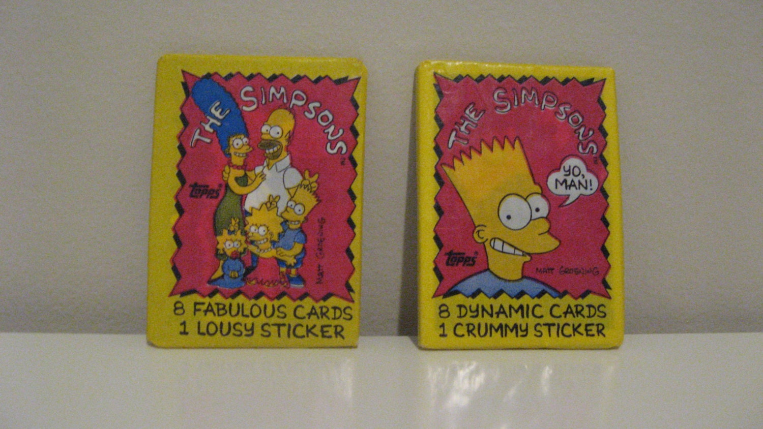 The Simpsons Trading Cards 2 Pack by lilbeanscrafts on Etsy