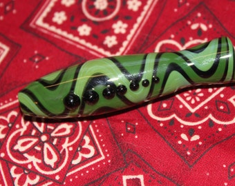 Hand Blown Glass Cigarette Holder - Inside Out - Moss