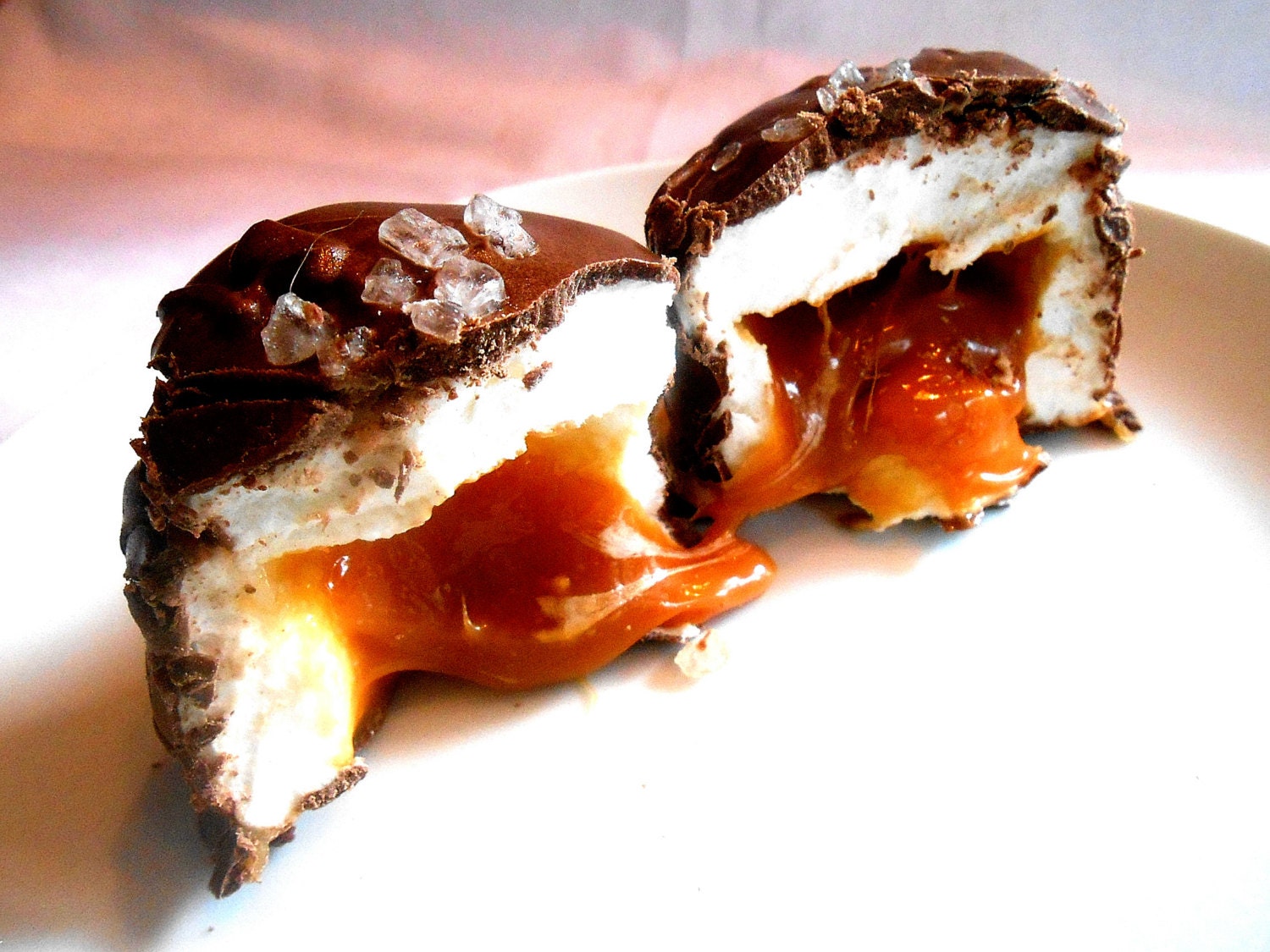 Chocolate Covered Filled Marshmallows Caramel by SugarBakersBakery