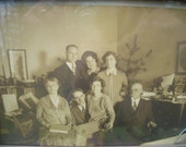 1930's Framed Family Christmas Photo
