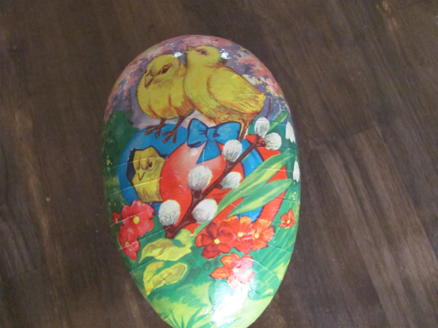 Large Vintage Paper Mache Easter Egg Made In WESTERN GERMANY