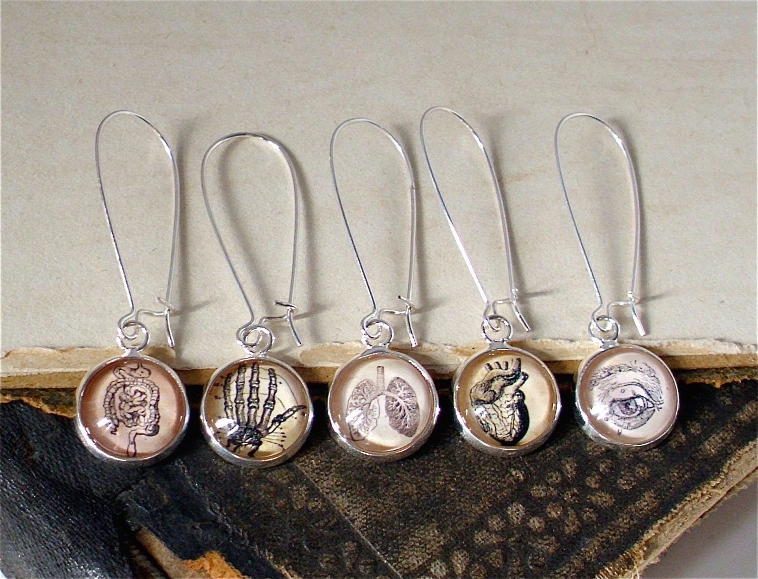 Mix and Match Anatomy Earrings in Silver by TheLysineContingency
