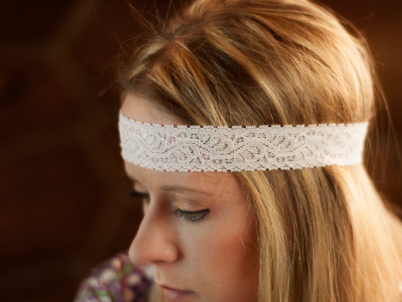 thin white headband