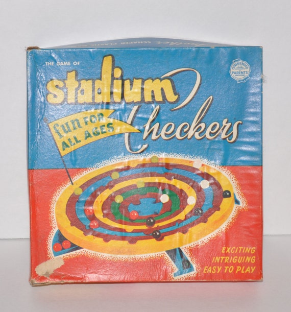 Vintage 1952 Stadium Checkers Game by W. H. Schaper by lynnsplaces