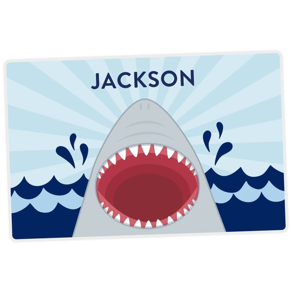 Shark Placemat Kids Placemat Shark Personalized Placemat