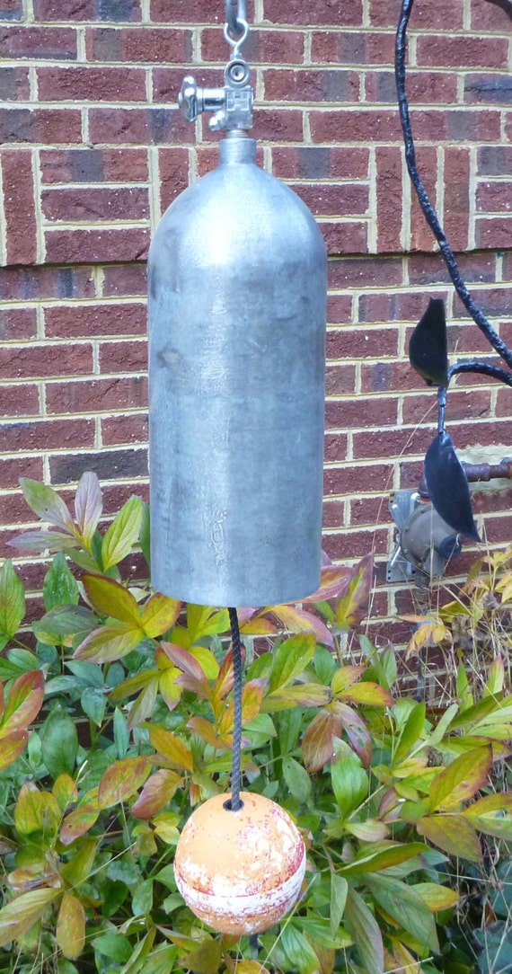 Scuba tank bell wind chime by PSACustomCreations on Etsy