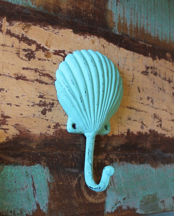 Nautical Seashell Hook Bathroom Towel by OurSweetHomeAlabama