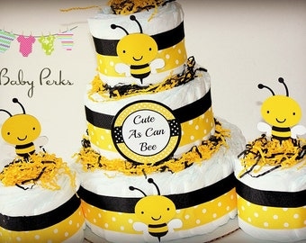 Bumble Bee  Diaper Cake , Mother to Bee Baby Shower, Baby Shower Decorations
