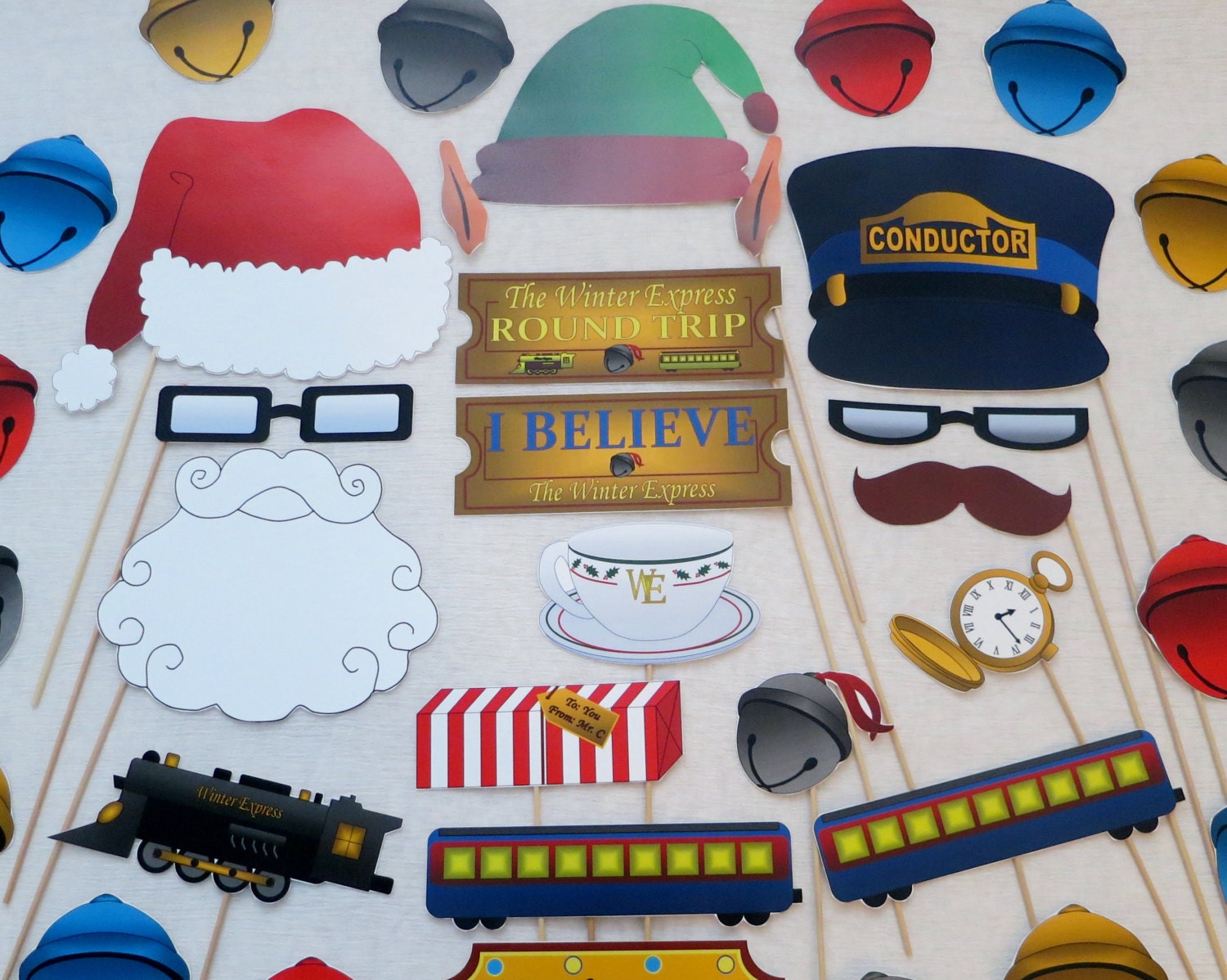 PDF Christmas Train Photo Booth Props Winter Express train