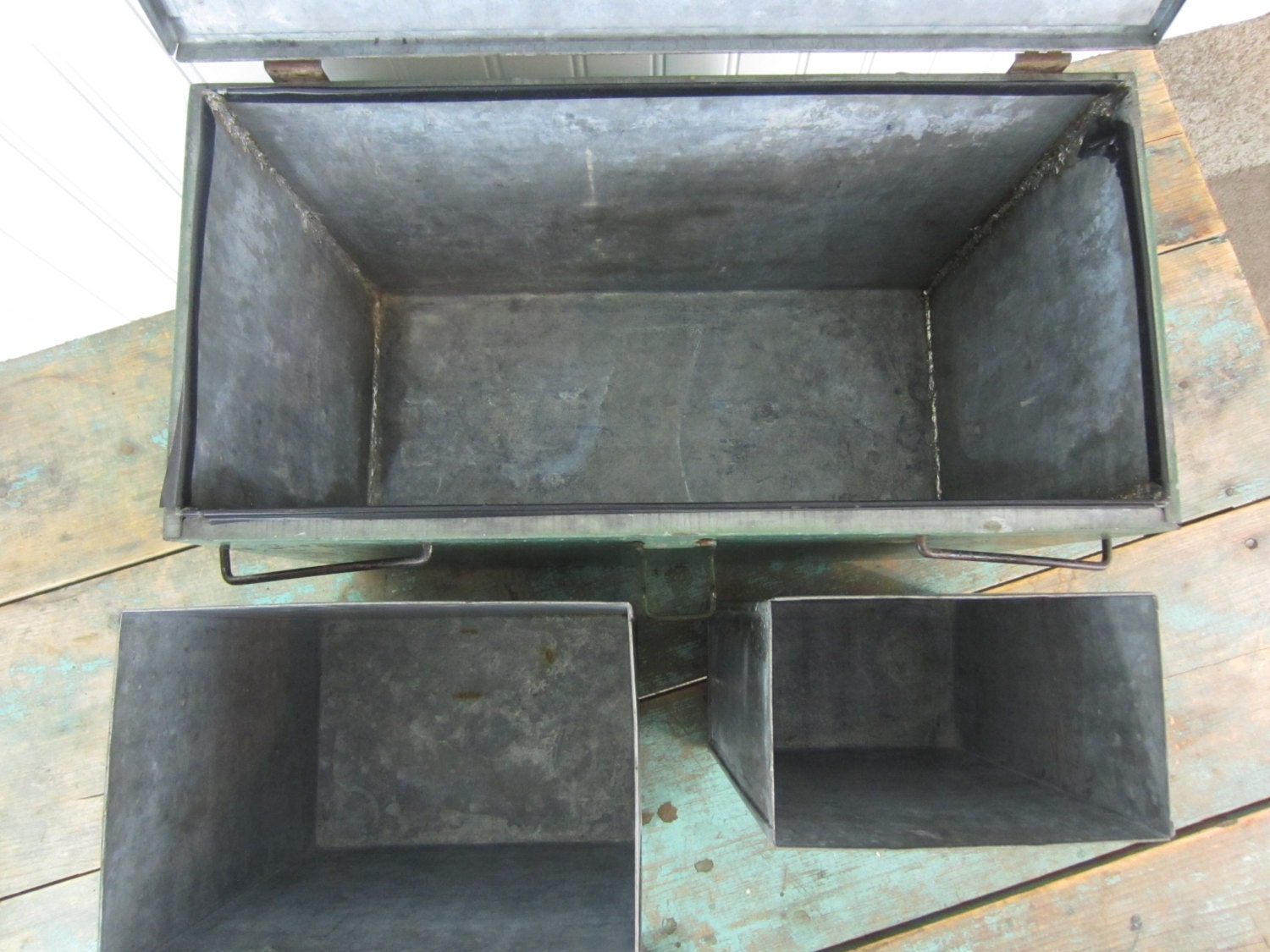 Vintage/Antique Ice Chest Metal Ice Box by NanAndPopsAttic