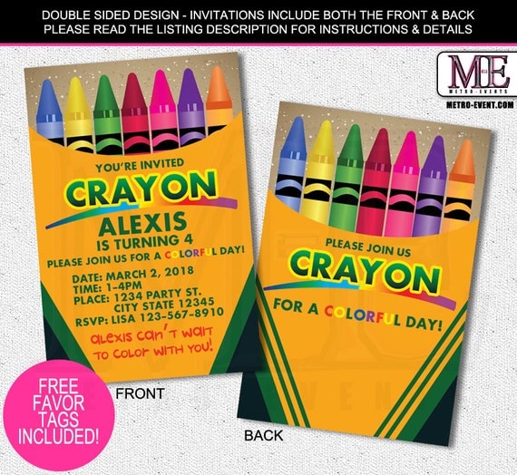 Crayola Crayon Invitations 8