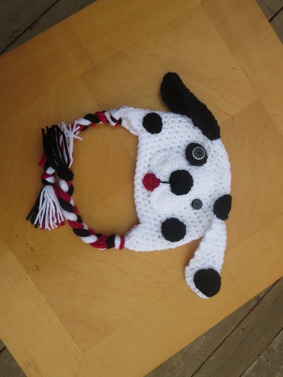 Crochet Dalmatian Hat by KnotJustKnitting on Etsy