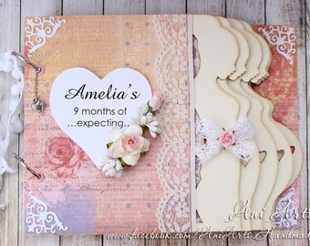 Personalized Pregnancy Journal Pregnancy Keepsake Album Expecting Mom Gift Mom to Be Memory Book Pregnancy Scrapbook Album