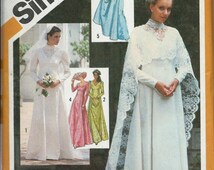 wedding dress with cape pattern