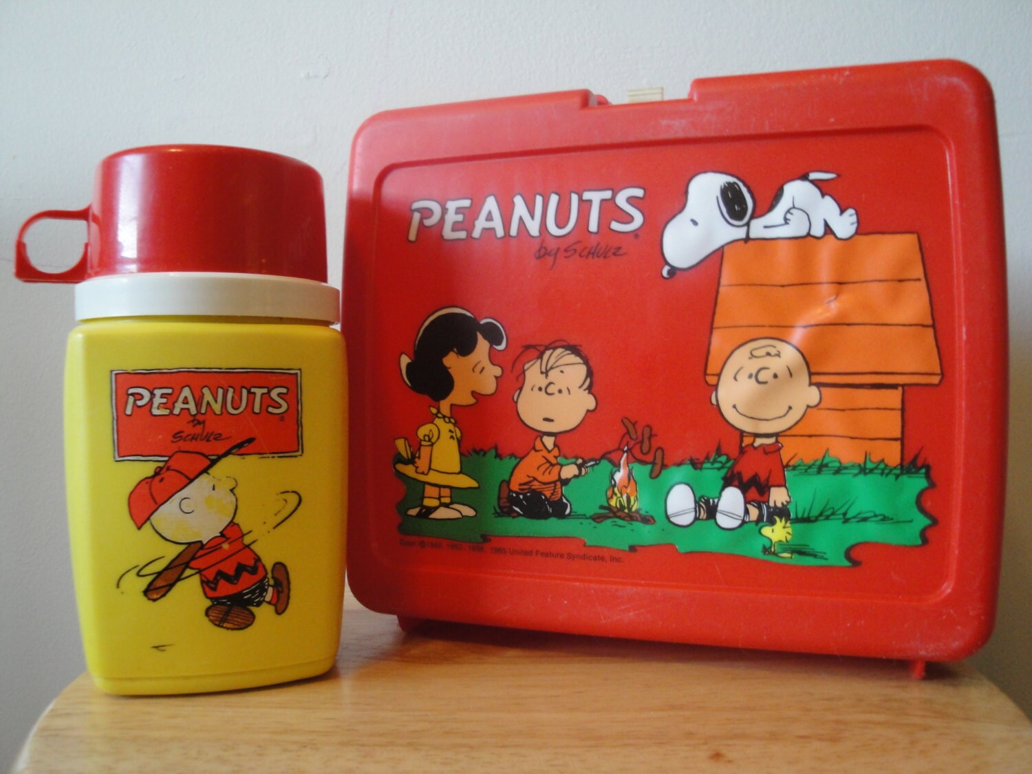 Peanuts Lunch Box with Thermos 1970s