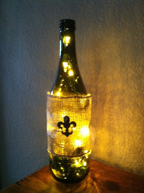 burlap wine bottle