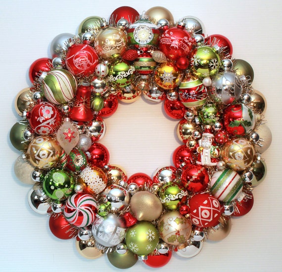 sale red and green ornament wreath sale red and green ornament wreath