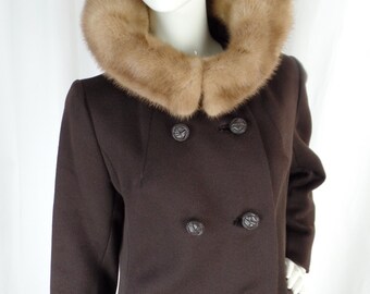 Brown wool coat | Etsy