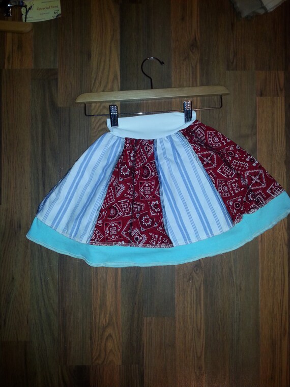 Child's skirt little girl skirt up cycled bohemian skirt