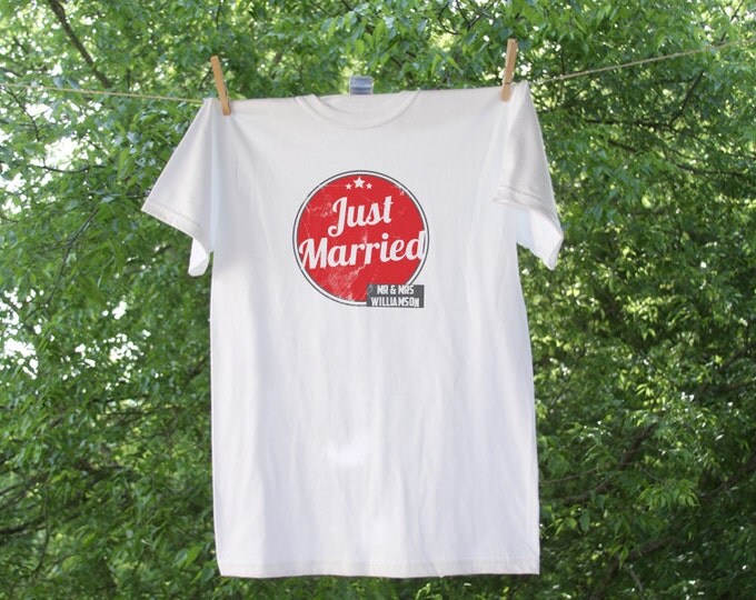 Just Married Shirt-Mr. - Red Circle