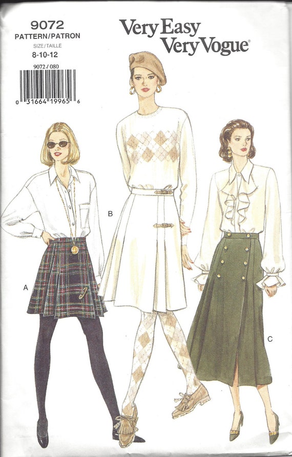 Very Easy Very Vogue Patterns 9072 Vintage 1994 Vintage