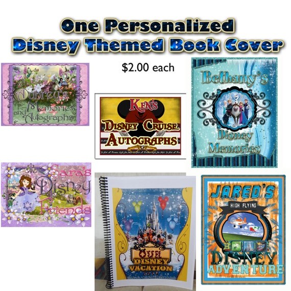 Items similar to One Personalized Disney Themed Book Cover on Etsy