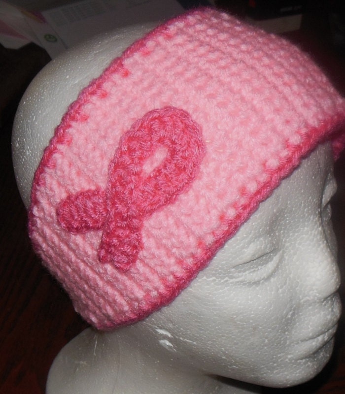 Crocheted Breast Cancer Awareness Ribbon By Cjcountrycrafts