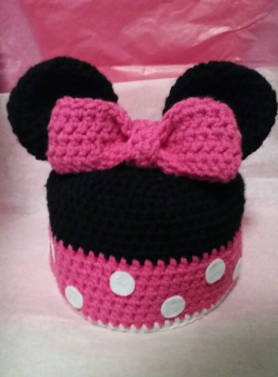 Minnie Mouse Inspired Crochet Hat With Bow Customizable With 8318