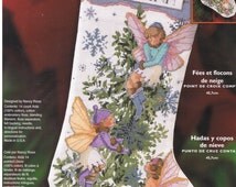 Bucilla winter fairies needlepoint christmas stocking