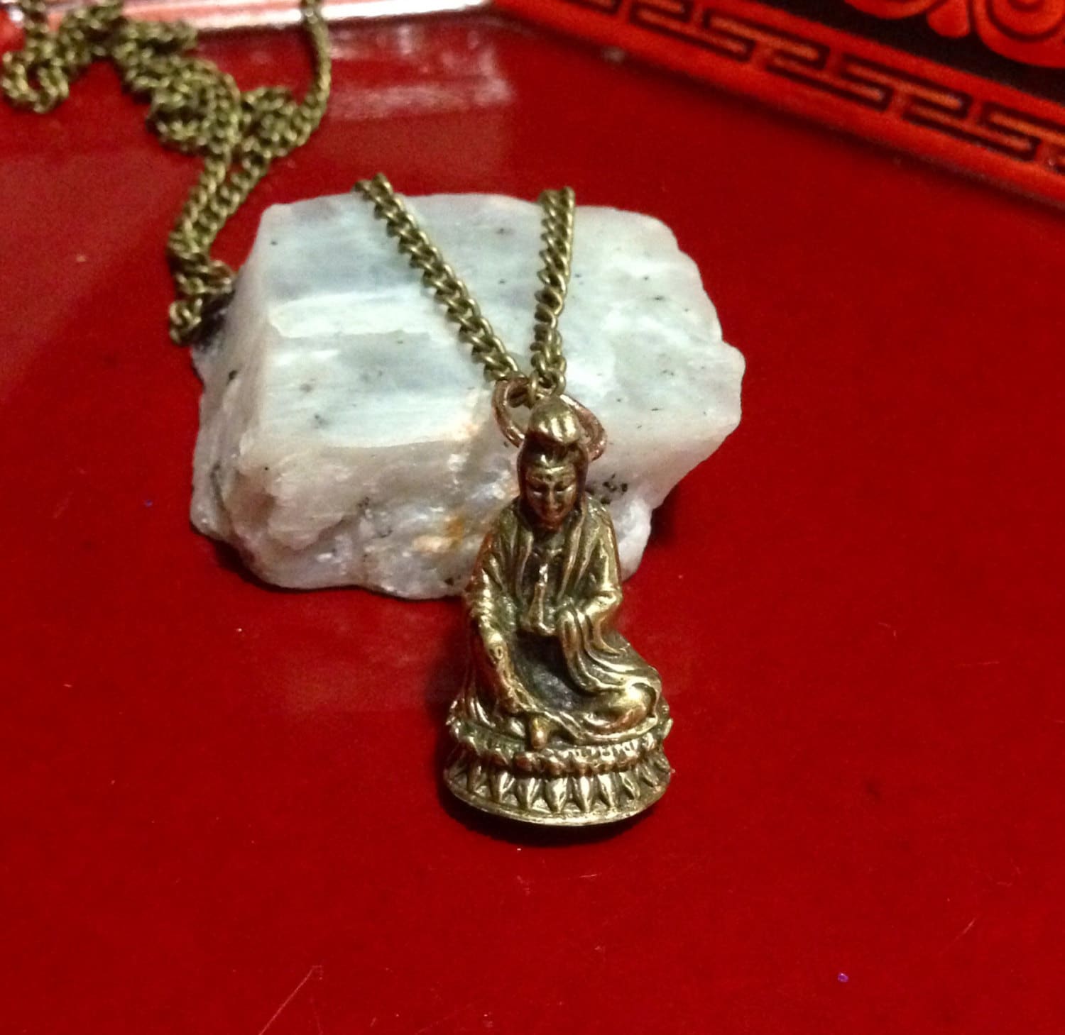 Kwan Yin necklace Quan Yin Pendant Buddhist pendant