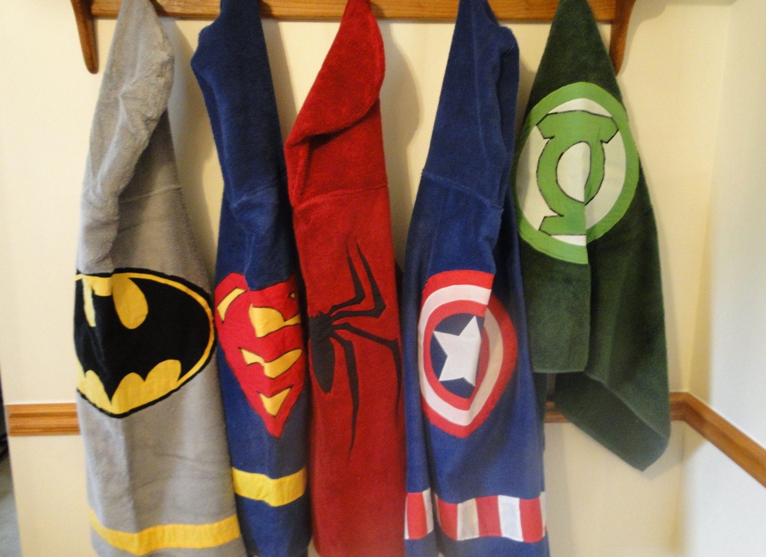 Superhero Hooded Towel for Beach or Bath by JennyJeanDesigns