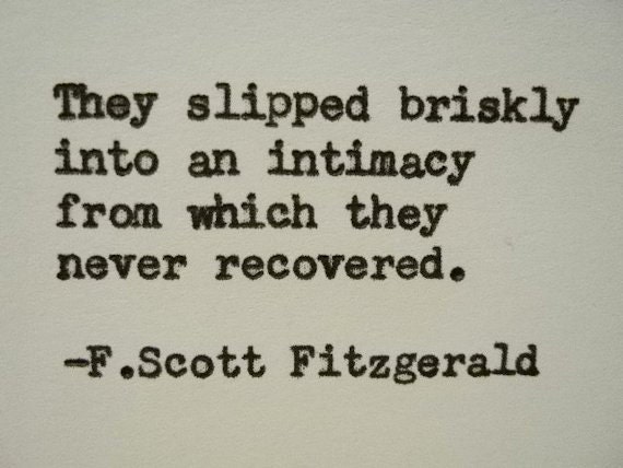 F Scott Fitzgerald Love Quote Made On Typewriter Love 7706