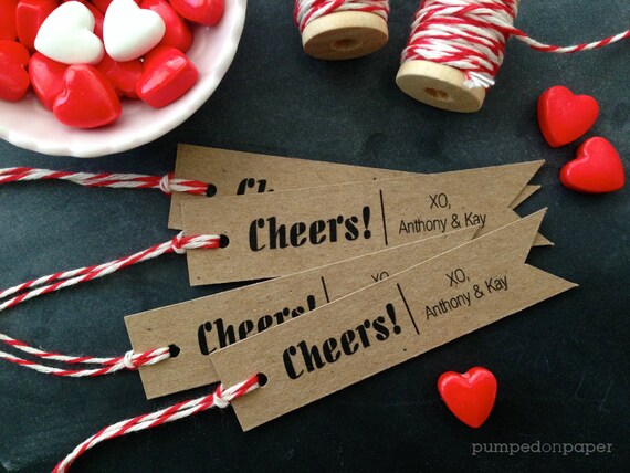 wedding favor tags - personalized gift tags - valentines day tags ...