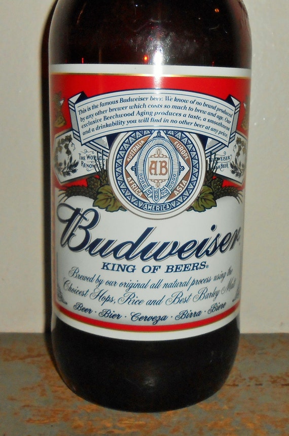 Vintage Bank Budweiser Beer Bottle Extra Large Plastic