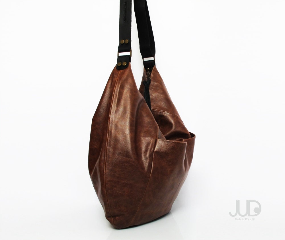 Brown leather hobo bag soft leather purse SALE brown leather