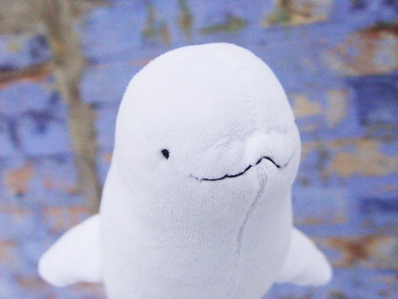 Stuffed toy beluga whale