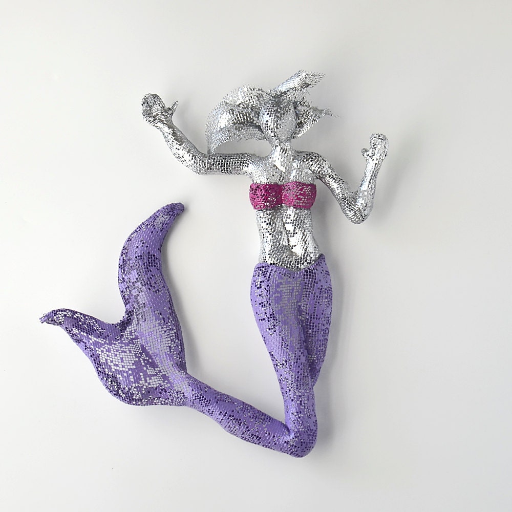 Mermaid art Little mermaid Metal sculpture wall art decor