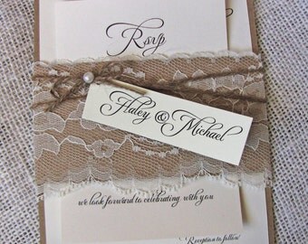 DIY Rustic Wedding Invitation Kit Eco Kraft and by LoveofCreating