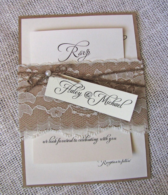 Shabby Chic Wedding Invitations Diy 6