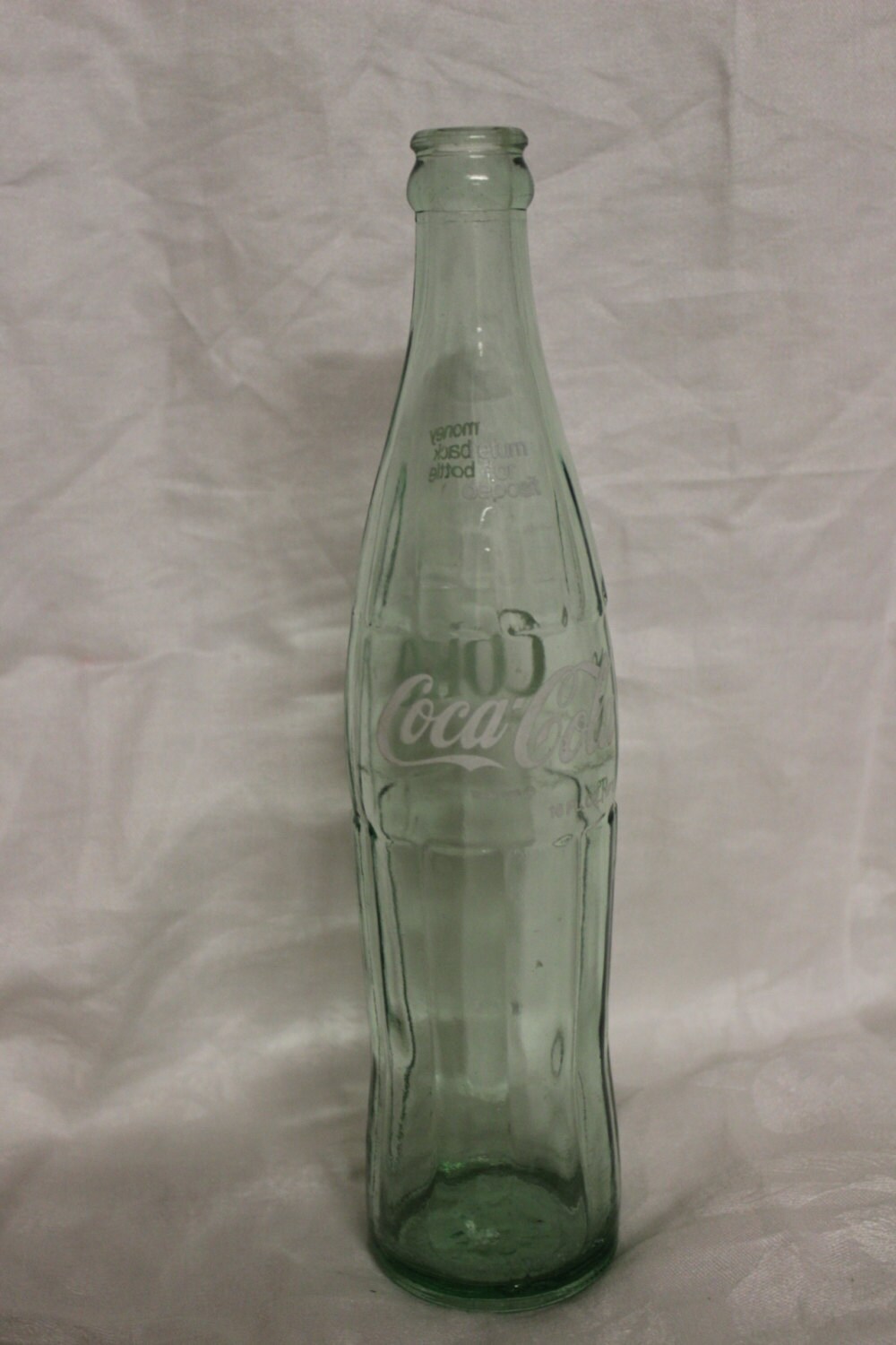 Coca Cola 16 fl. Oz.1pt Green Glass Bottle Embossed Keene