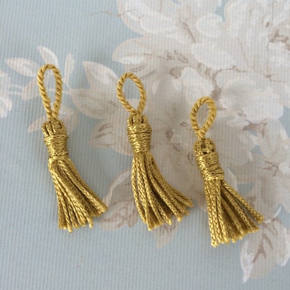 Vintage Gold Tassels Tiny Tassels Small Vintage Tassels