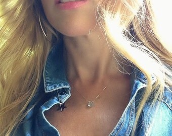 Serenity Aquamarine Necklace, March Birthstone Necklace