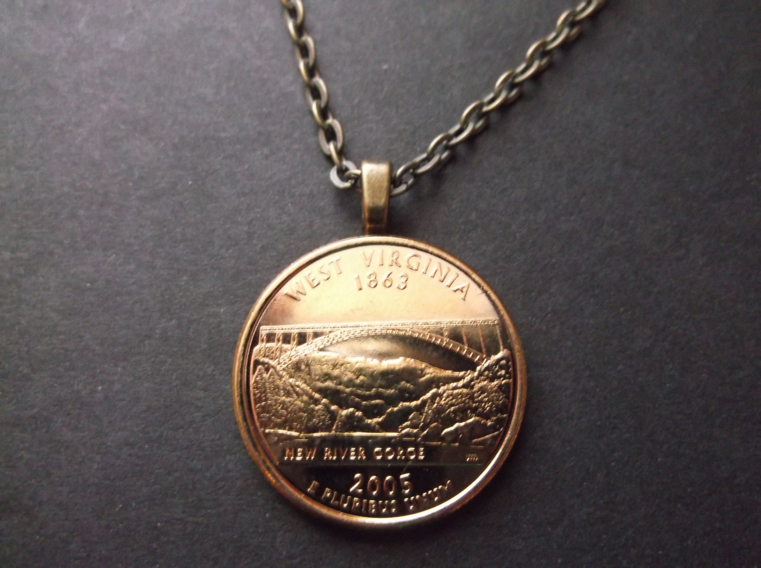 West Virginia United States Gold Colored Quarter Coin by MistyGem