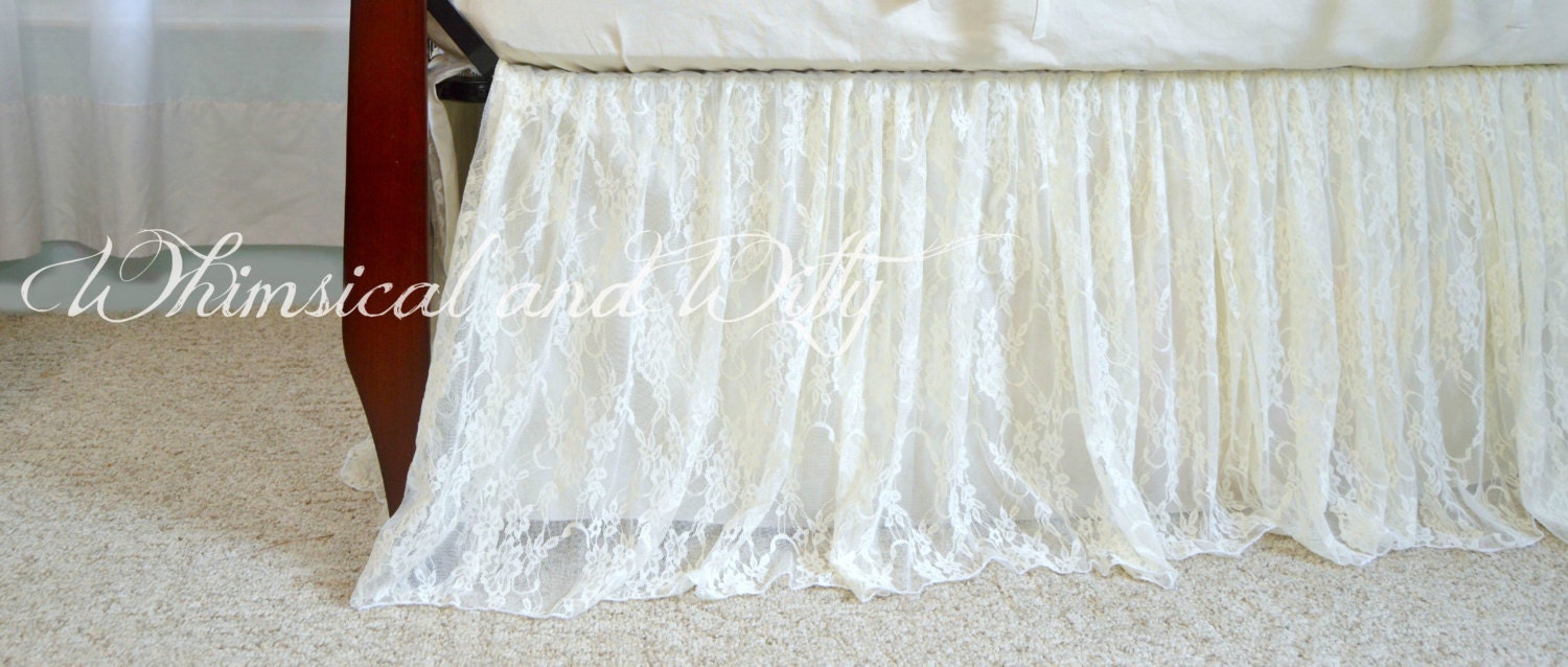 Ivory Lace Crib Skirt